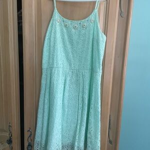 Ruby & Bloom Green Sleeveless Halter Sundress
